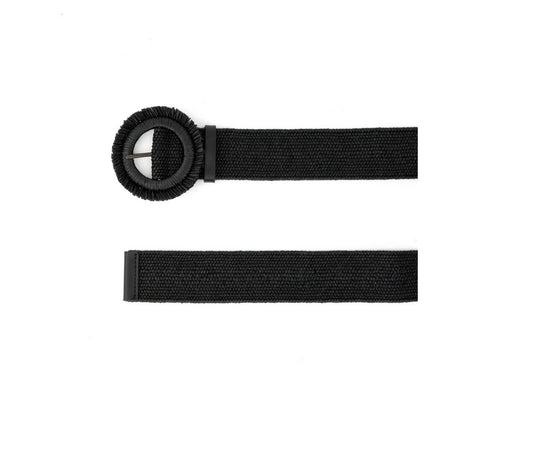 B & C Bags - Elastic Belt - Straw - Black - Findlay Rowe Designs