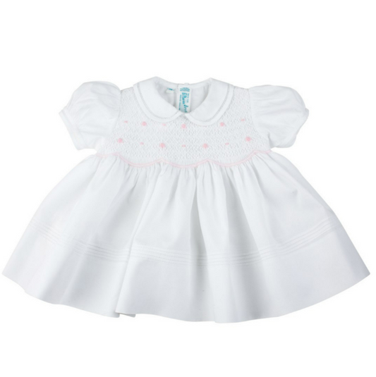 Feltman Brothers-6M White Smocked Dress And Panty