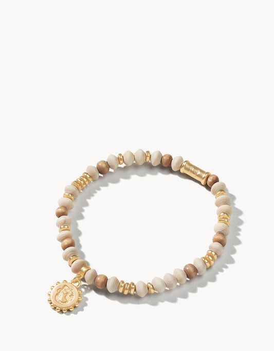 Spartina 449 - Bracelet - Stretch Bracelet 6mm Multi Wood - Mermaid - Findlay Rowe Designs