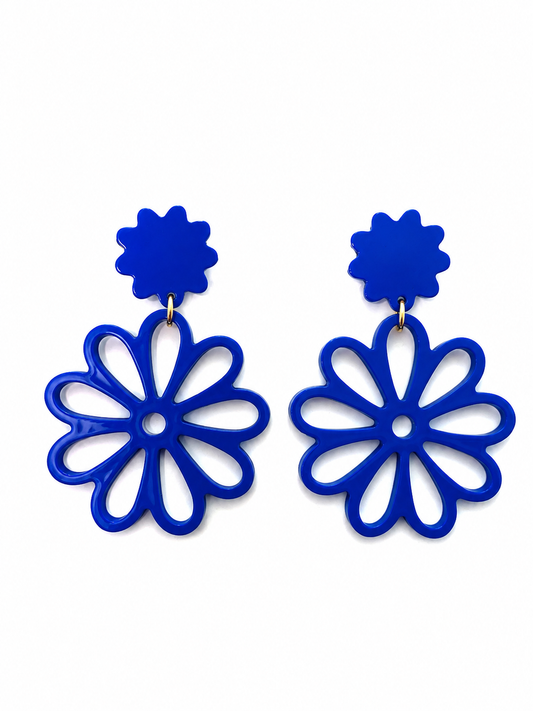 Accessory Jane - Earrings - Dahlia - Blue - Findlay Rowe Designs