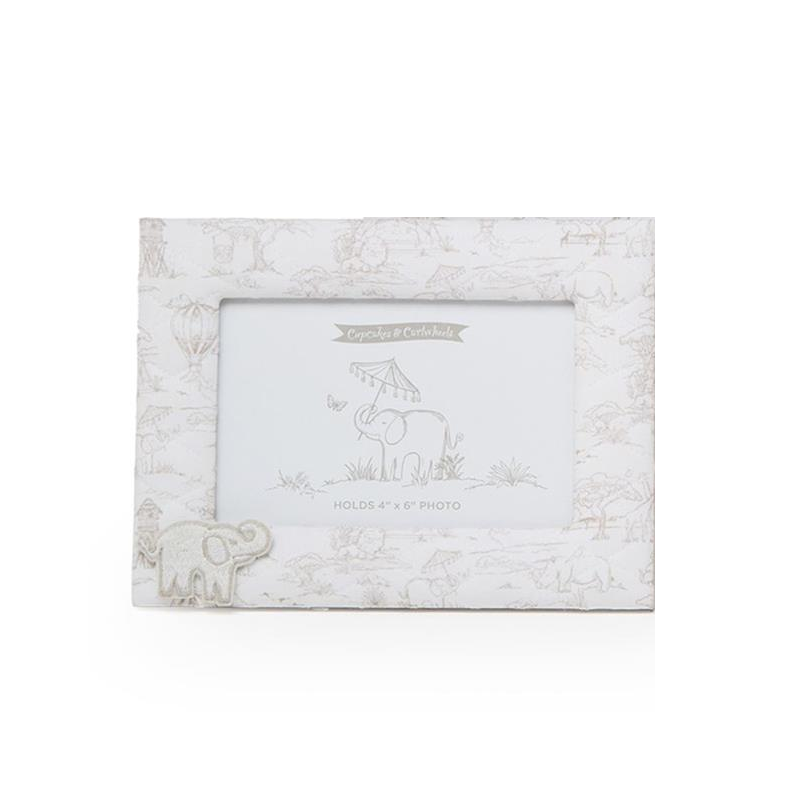 Frame - 4x6 - Sweet Safari Quilted - Elephant Gray - Findlay Rowe Designs
