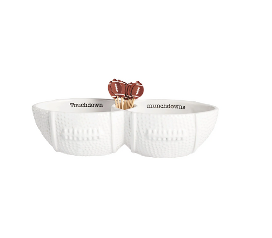 Mud Pie - Football Toothpick Server Set