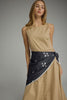 Entro - Dress - Midi - Sleeveless Scarf Overlay - Camel - Findlay Rowe Designs