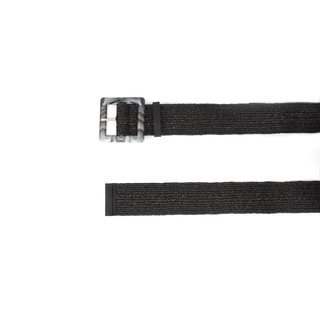 BC Bags - Elastic Belt -  Marble Buckle - Black - Findlay Rowe Designs