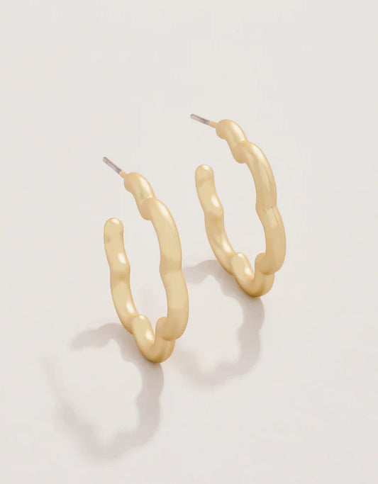 Spartina - Earrings - Gold Bubbly Daisy Hoop - Findlay Rowe Designs