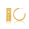 Capucine de Wulf - Earrings - Veranda Caning Hoop - Gold - Medium - Findlay Rowe Designs
