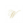 Caspari - Cocktail Napkins - White Pearl Initial Paper Linen - Box of 30 - Findlay Rowe Designs