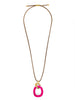 Necklace - Curved Oval Pendant Long - Findlay Rowe Designs