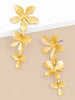 Earring - Drop - Triple Metal Flower - Findlay Rowe Designs