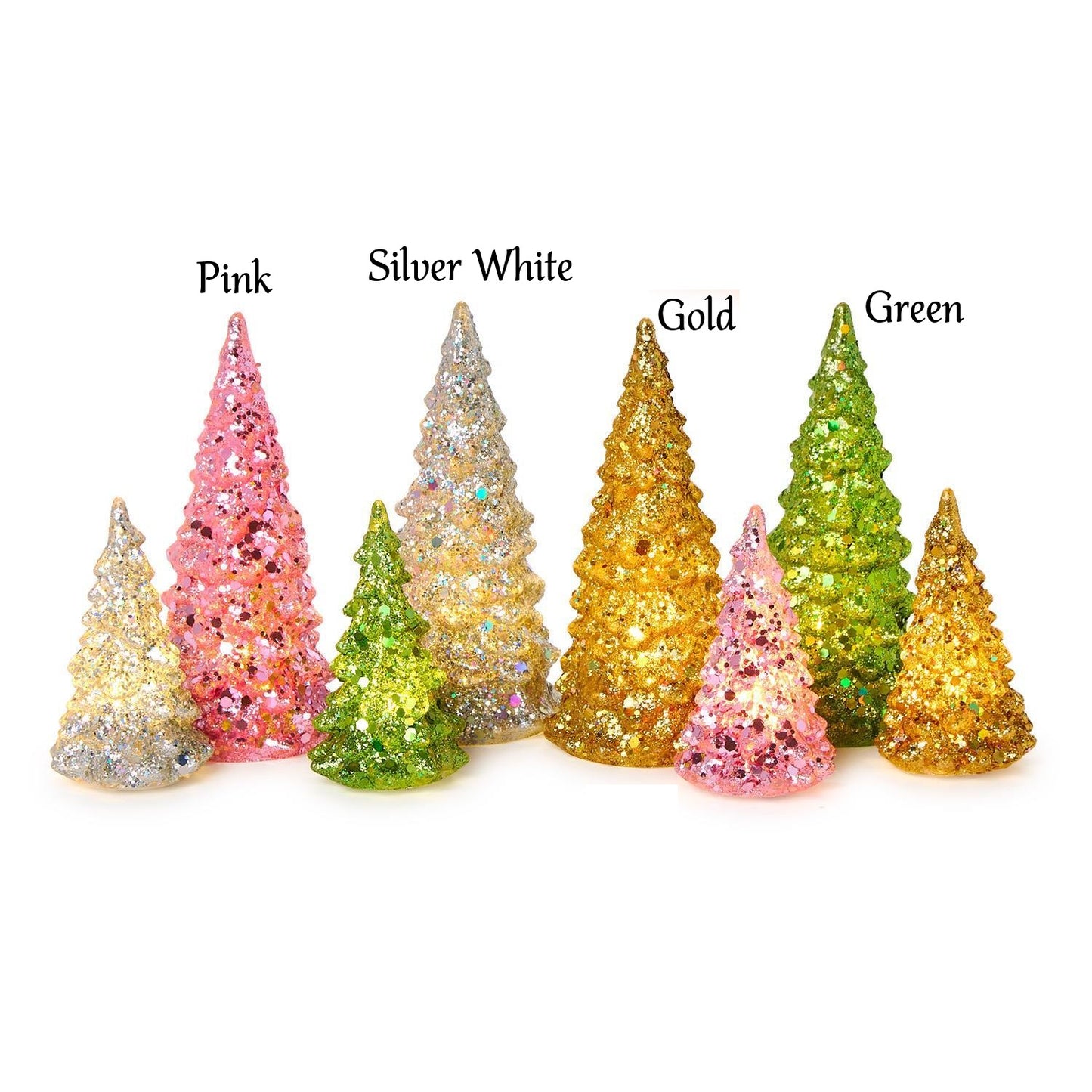 Mini Light-Up Glitter Trees