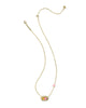 Kendra Scott - Necklace - Elisa Bird Short Pendant - Gold Sunrise Watercolor Illusion - Findlay Rowe Designs