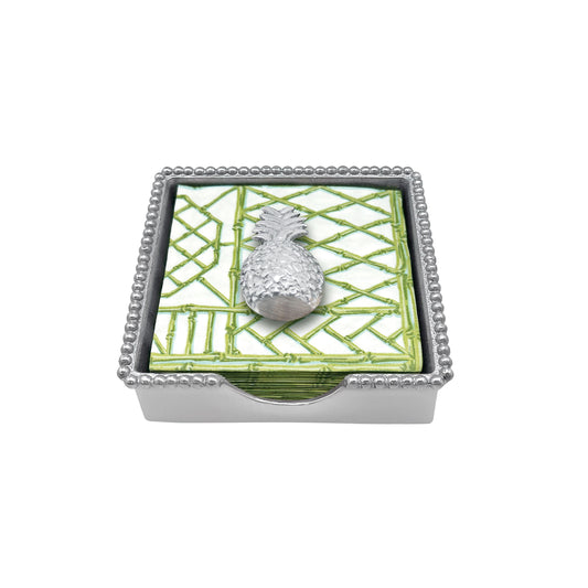 Mariposa - Beaded Napkin Box Set - Pineapple - Findlay Rowe Designs