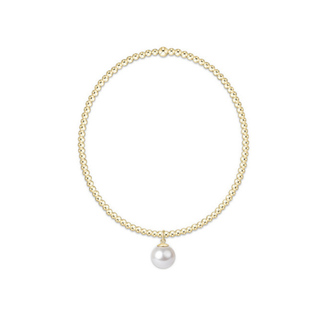 Enewton - Classic Gold 2mm Bracelet - Classic Pearl 8mm Charm - Findlay Rowe Designs