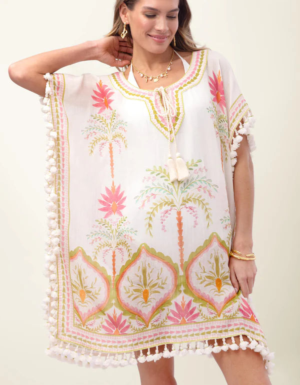 Spartina - Beach Kaftan - Castillo Floral Palms - One Size - Findlay Rowe Designs