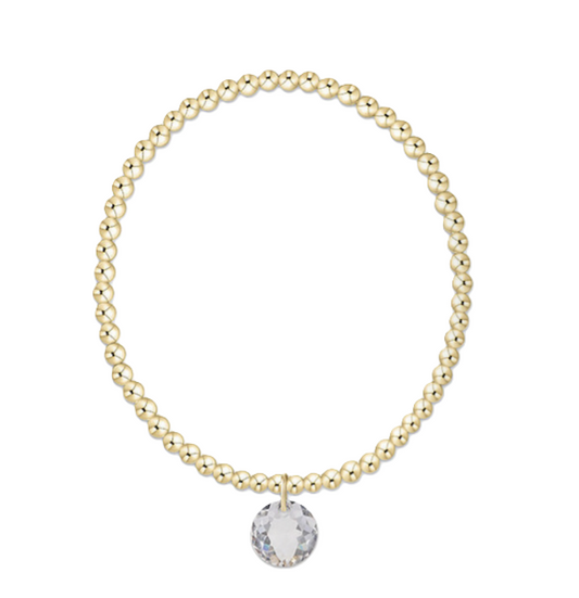 Enewton - Classic Gold 3mm Bracelet - Reflection Charm -April - Findlay Rowe Designs