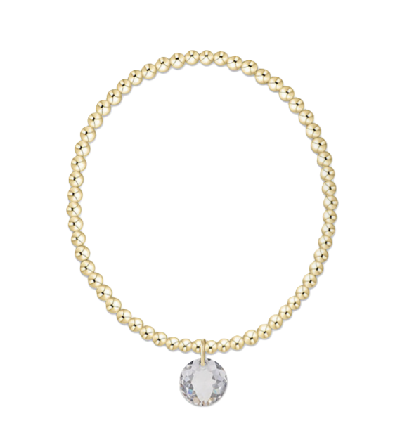 Enewton - Classic Gold 3mm Bracelet - Reflection Charm -April - Findlay Rowe Designs