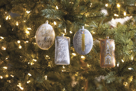 Mud Pie - Ornaments - Metallic Painted Inspirational