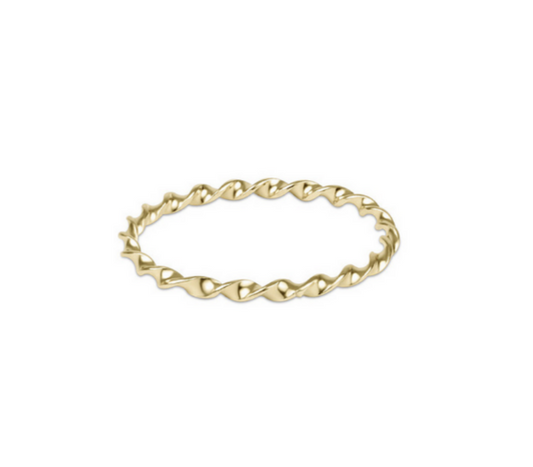 Enewton - Classic Gold Twisted Thin Band Ring - Findlay Rowe Designs