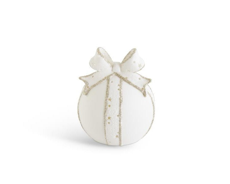 Ornament - Porcelain LED Tabletop Ornament - White Small