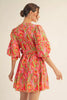 Jodifil - Dress - Mini Tiered Geo Floral - Multi Color - Findlay Rowe Designs