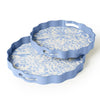 Scalloped Lacquered Tray - Gilded Cottage - French Blue
