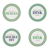 Two's Company- Pickleball Set/24  Paper Coasters