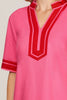 Dress - Shift with Contrast Trim - Pink - Findlay Rowe Designs