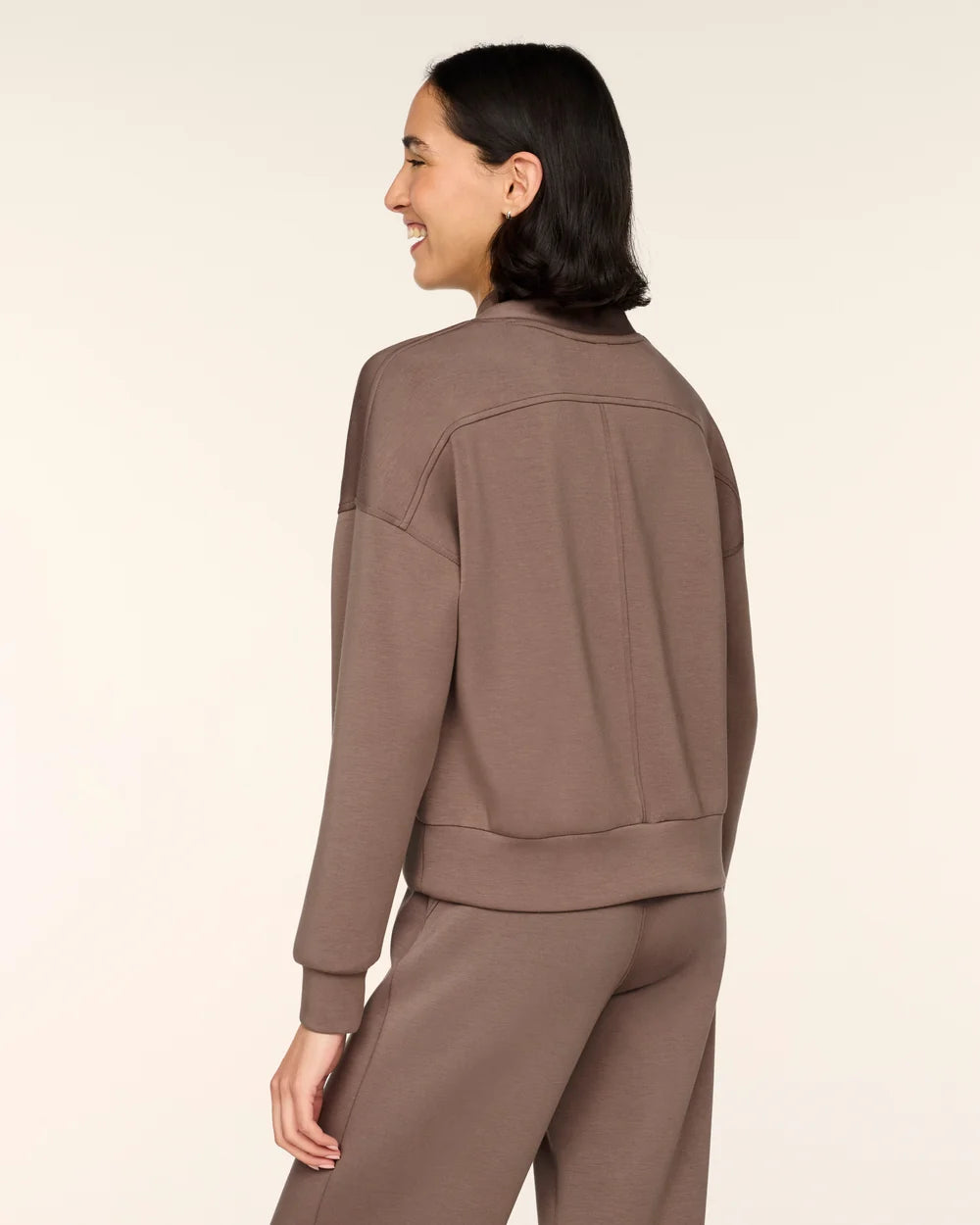 SPANX - AirEssentials Shawl Collar Half Zip - Ironstone