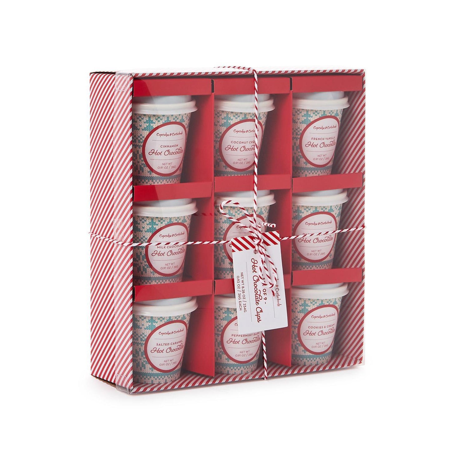 Holiday Hot Chocolate Cups - Set of 9 Gift Box