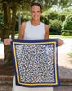 Caroline Hill - Scarf -  Meredith Spotted Navy Gold - Medium - Findlay Rowe Designs