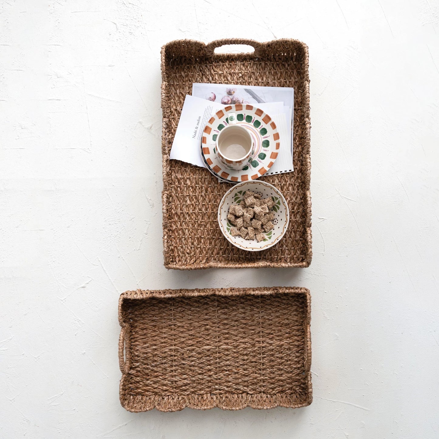 Scalloped Braided Bankuan Trays - Findlay Rowe Designs