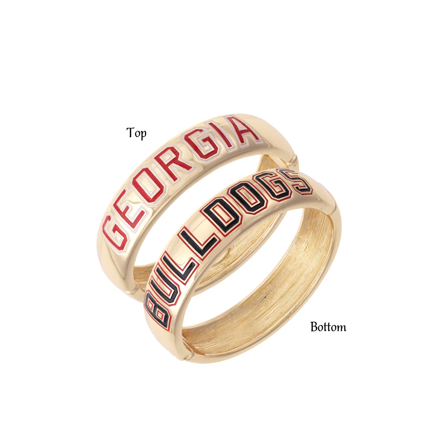 Canvas - Bracelet - Hinged  Bangle - Georgia Bulldogs - Findlay Rowe Designs