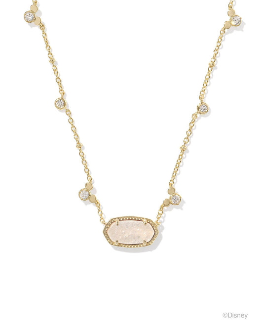 Kendra Scott - Necklace - Mickey Mouse Elisa Necklace Gold Iridescent Drusy