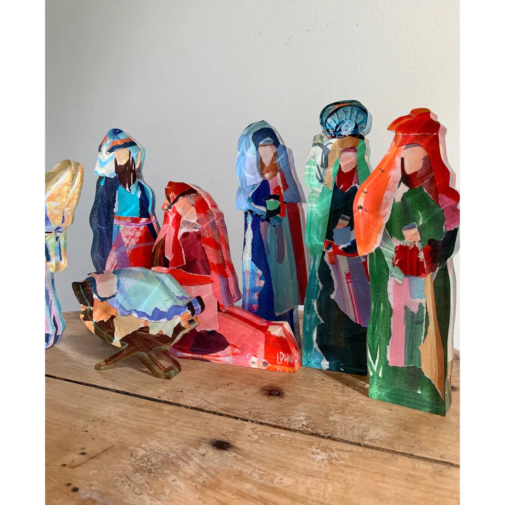 Lauren Dunn - Acrylic Block - Nativity Set - Large