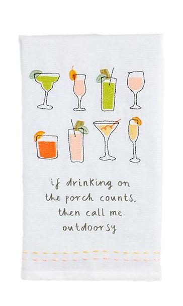 Mud Pie - Towel - Porch Drinking - Findlay Rowe Designs