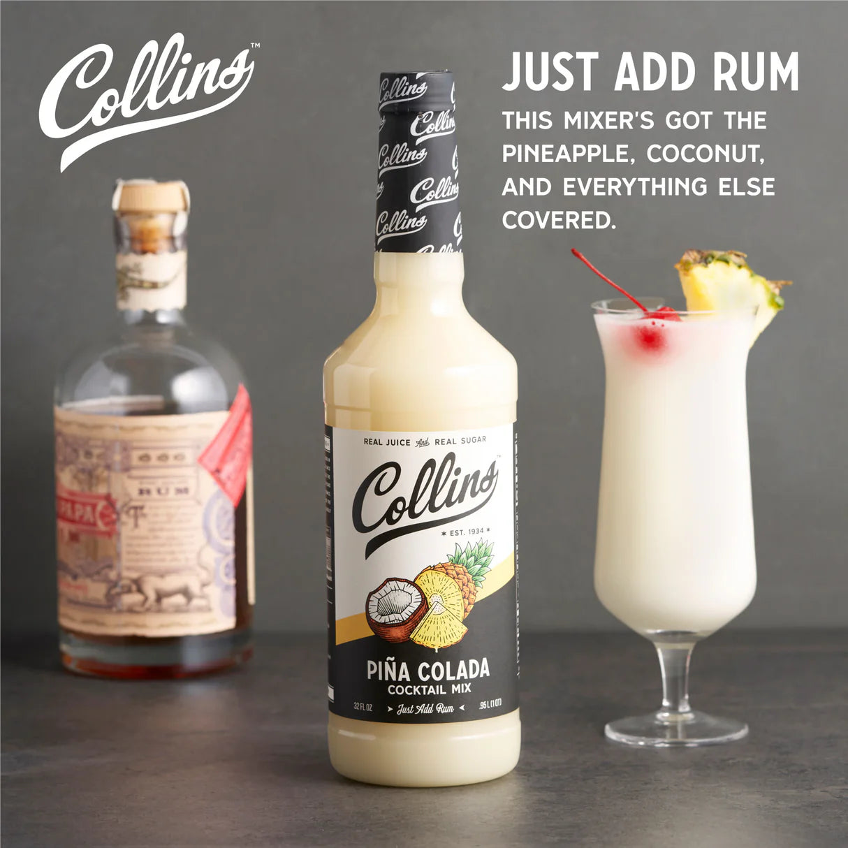 Collins Piña Colada Mix - 32oz - Findlay Rowe Designs