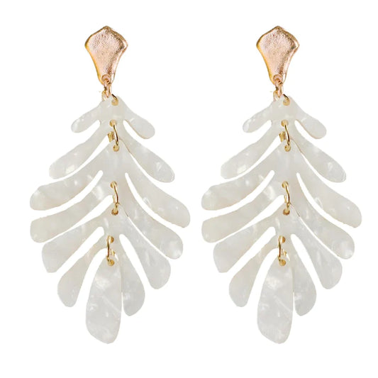 St. Armands - Petite Palm Drops - White - Findlay Rowe Designs