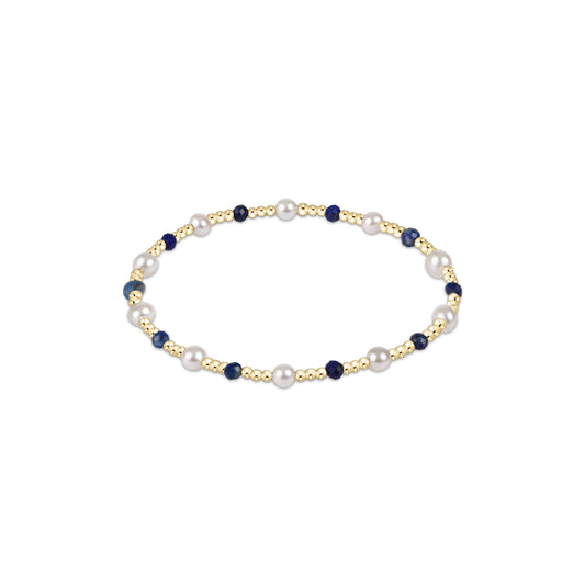 Enewton - Extends - Pearl Sincerity Pattern 4mm Bead Bracelet - Lapis - Findlay Rowe Designs