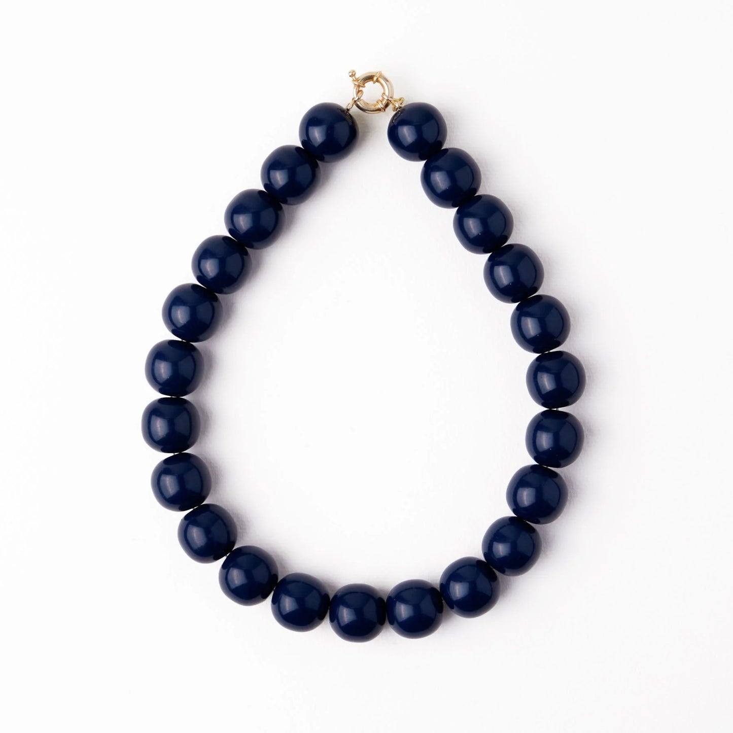 Ink & Alloy - Necklace - Iris Large Resin Bead - Navy - Findlay Rowe Designs