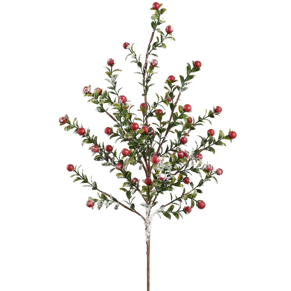 Allstate Floral - 21" Snowed Berry Spray  Red - Findlay Rowe Designs