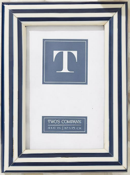 Two’s Company - Nautical Stripe Frame 4x6
