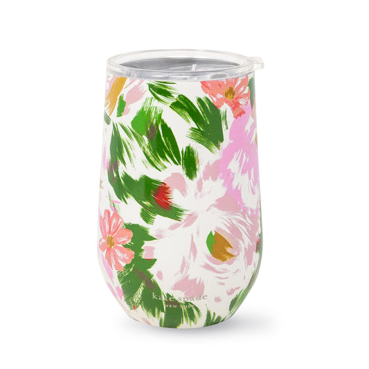 Kate Spade - Stainless Steel Stemless Wine 16oz - Hidden Garden - Findlay Rowe Designs