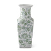 Vase - Floral Ceramic - 14in - Green & White - Findlay Rowe Designs