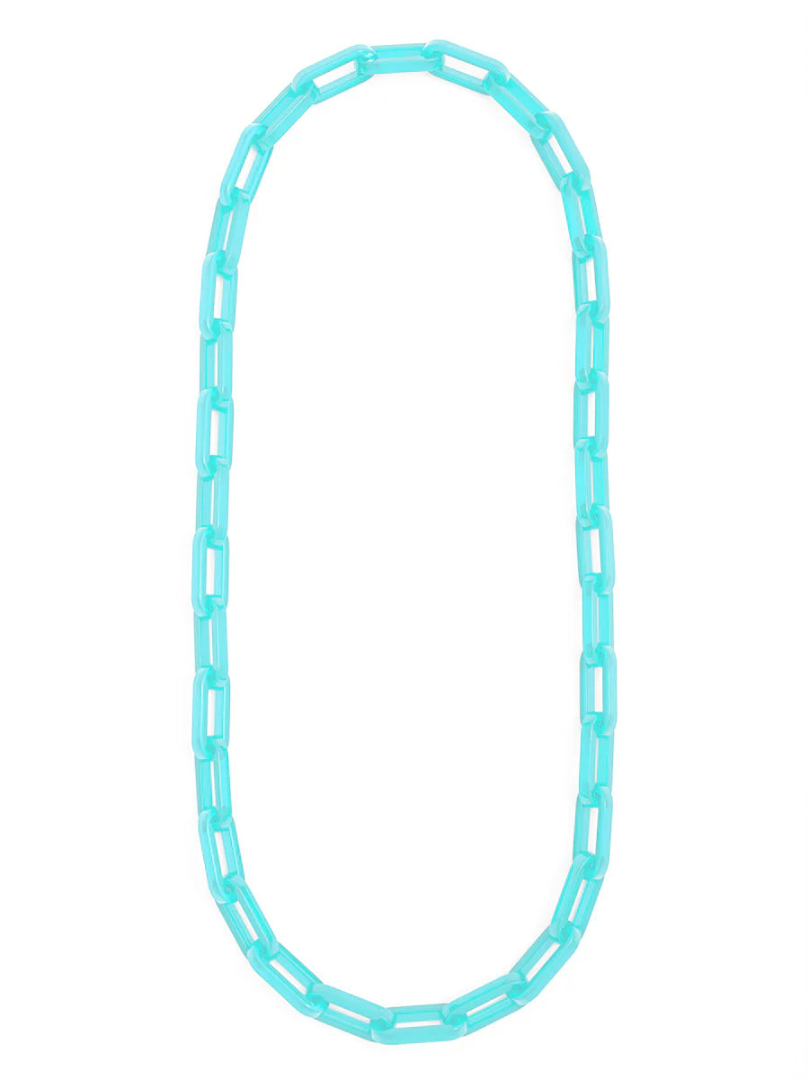 Necklace - Colorful Resin Cable Link - 38in - Findlay Rowe Designs