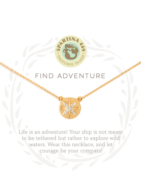 Sea La Vie Necklace 18" Adventure/Compass - Findlay Rowe Designs