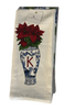 Hand Towels - Poinsettia Chinoiserie Vase - Initial