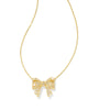 Kendra Scott - Necklace - Krista Gold Bow Short Pendant - Gold White Mix - Findlay Rowe Designs