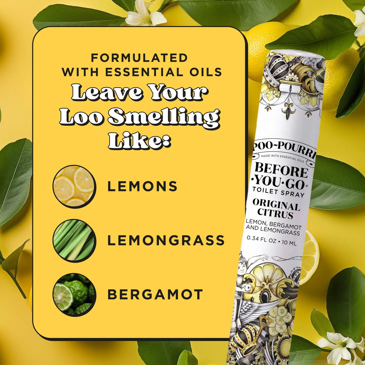 Poo-Pourri - 10ml Travel Size Toilet Spray - Original Citrus - Findlay Rowe Designs