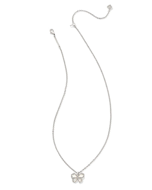 Kendra Scott - Mae Silver Butterfly Short Pendant Necklace in Ivory Mother-of-Pearl - Findlay Rowe Designs