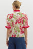 Top - Floral Short Sleeve - Pink Ruffles - Findlay Rowe Designs